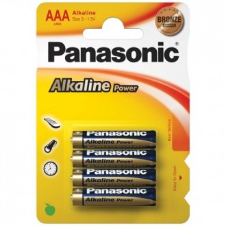 4 BATTERIE ALCALINE AAA PANASONIC