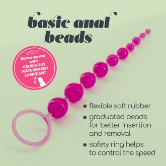 PACK OF 32 10 BEAD ANAL CHAIN CRUSHIOUS PINK