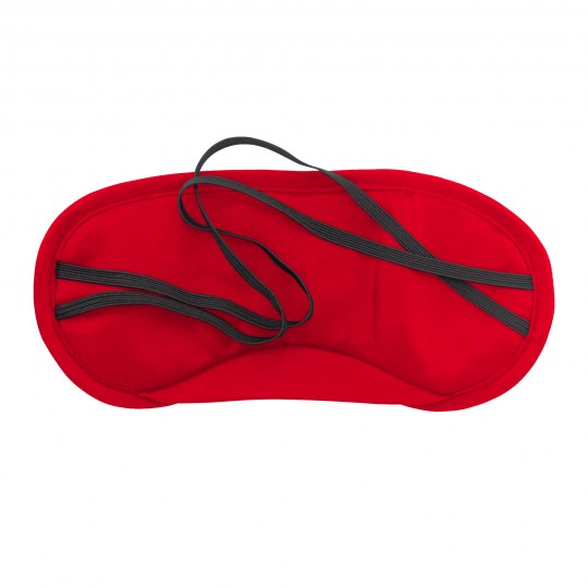 2 MASQUES DE NUIT EN SATIN CRUSHIOUS NOIR &amp; ROUGE