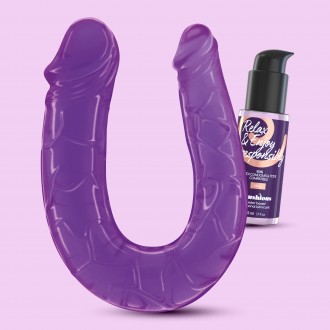 DEEP DIVER DOUBLE DONG AVEC LUBRIFIANT ANAL 50ML CRUSHIOUS VIOLET