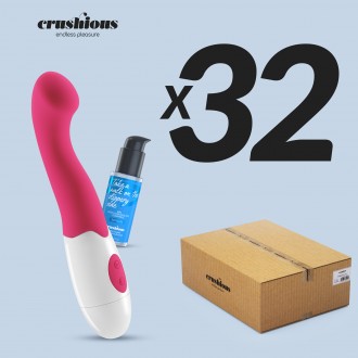 PACK OF 32 CRUSHIOUS TROLLIE VIBRATOR WITH WATERBASED LUBRICANT INCLUDED