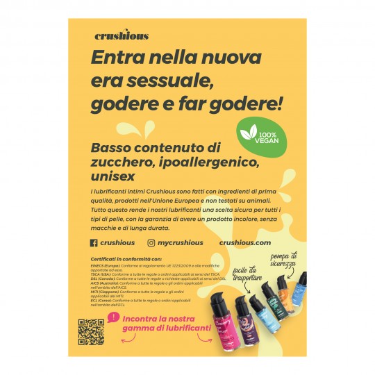 EXPOSITOR ACRÍLICO CON FOLLETO LUBRICANTES CRUSHIOUS A5 IT