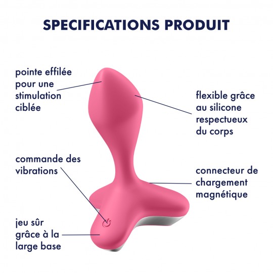 DILDO ANALE GAME CHANGER SATISFYER ROSA