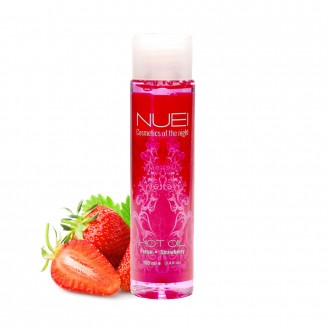 OLIO DA MASSAGIO CON EFFETO CALORE FRAGOLA HOT OIL NUEI 100ML