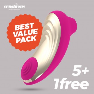 PACK 5 + 1 GRATUITO ESTIMULADOR PARA CLITÓRIS SUPERNOVA CRUSHIOUS ROSA