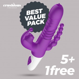 PACK 5 + 1 GRÁTIS VIBRADOR TUDO EM UM WRANGLER CRUSHIOUS