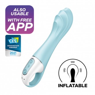 VIBRADOR INSUFLÁVEL AIR PUMP 5 COM APLICAÇÃO CONNECT SATISFYER