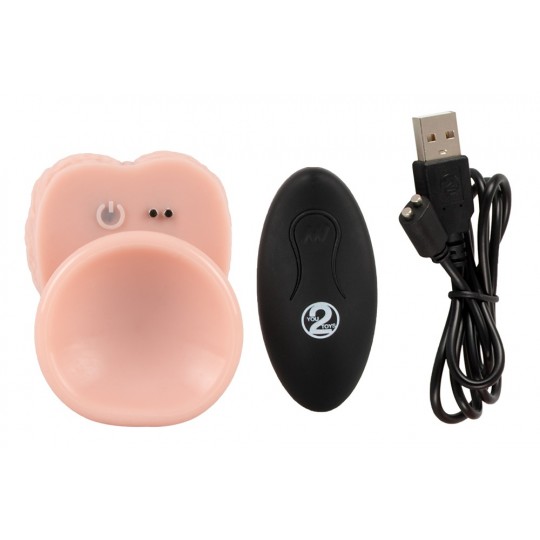 VIBRATEUR RÉALISTE AVEC POUSSÉE ET TÉLÉCOMMANDE SANS FIL MEDICAL SILICONE RC VIBRATOR YOU2TOYS