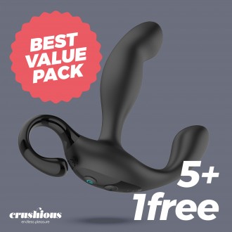5 + 1 FREE CRUSHIOUS LOKI REMOTE CONTROL RECHARGEABLE PROSTATE MASSAGER