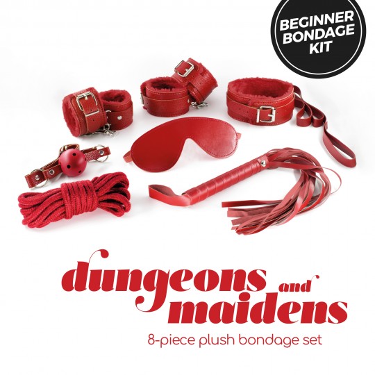 KIT BDSM DUNGEONS &amp; MAIDENS ROJO CRUSHIOUS