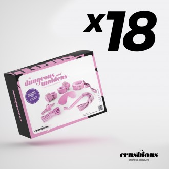 PACK OF 18 CRUSHIOUS DUNGEONS & MAIDENS BDSM KIT PINK