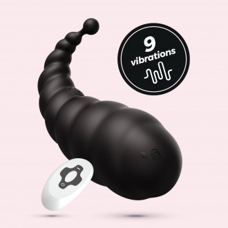 CRUSHIOUS COCOON RECHARGEABLE VIBRATING EGG WITH WIRELESS REMOTE CONTROL BLACK