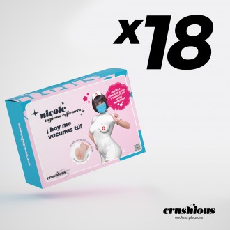 PACK DE 18 NICOLE L'INFIRMIÈRE POUPÉE GONFLABLE AVEC MASTURBATEUR CRUSHIOUS