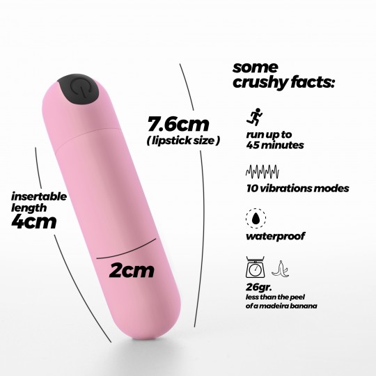 ПЕРЕЗАРЯЖАЕМАЯ ВИБРОПУЛЯ CRUSHIOUS IMOAN РОЗОВАЯ