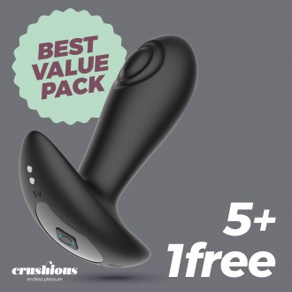 5 + 1 GRATUIT OCTO PLUG ANAL AVEC TAPOTEMENT ET TÉLÉCOMMANDE CRUSHIOUS