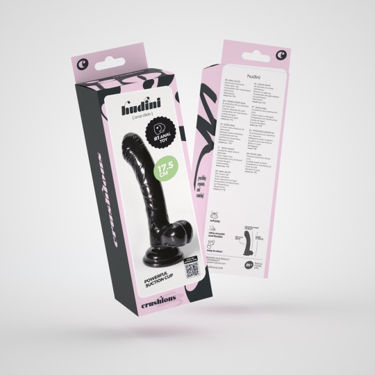 PACK DE 32 HUDINI DILDO ANAL JELLY PRETO CRUSHIOUS