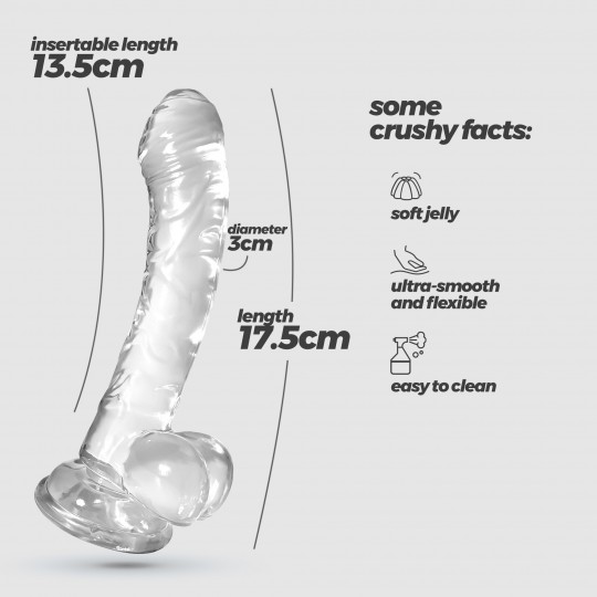 CRUSHIOUS HUDINI JELLY ANAL DILDO CLEAR