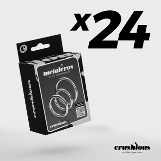 PACK DE 24 METALEROS CONJUNTO DE 3 ANILLOS PARA EL PENE DE METAL CRUSHIOUS