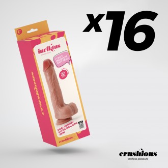 PACK OF 16 CRUSHIOUS INVIKTUS 8,5 LIQUID SILICONE DILDO FLESH