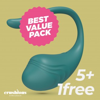 5 + 1 GRATUITO HUEVO VIBRADOR RECARGABLE CON MANDO A DISTANCIA TAMAGO CRUSHIOUS EMERALDA