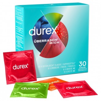 PACK PRESERVATIVOS ÜBERRASCH´ MICH DUREX COM 30 UNIDADES