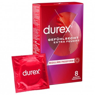 PRESERVATIVOS GEFÜHLSECHT EXTRA FEUCHT 8 UNIDADES DUREX