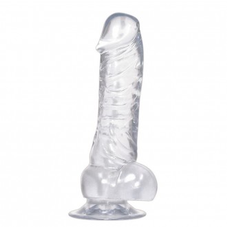 DILDO CON VENTOSA CRYSTAL CLEAR