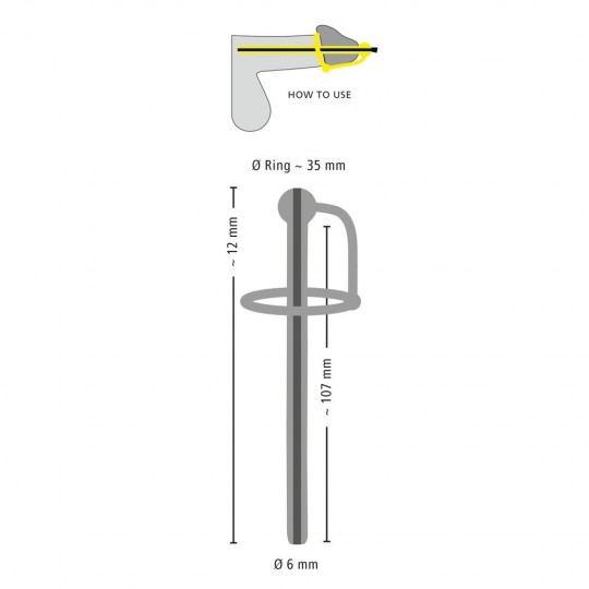 PISS PLAY WITH GLANS RING - HOLLOW Ø 35MM