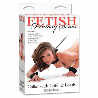 COLLAR WITH CUFFS AND LEASH