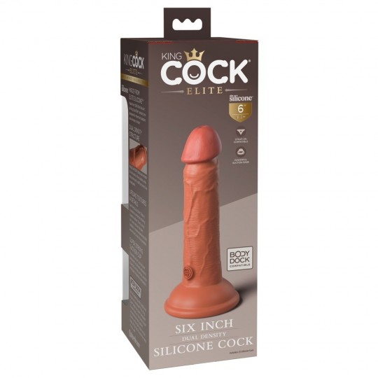 6" DUAL DENSITY SILICONE COCK