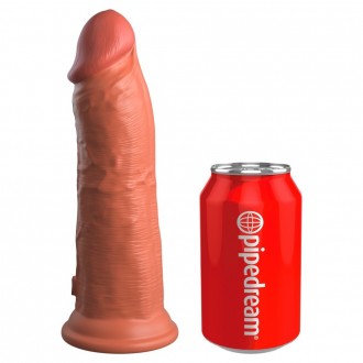 8" VIBRATING + DUAL DENSITY SILICONE COCK