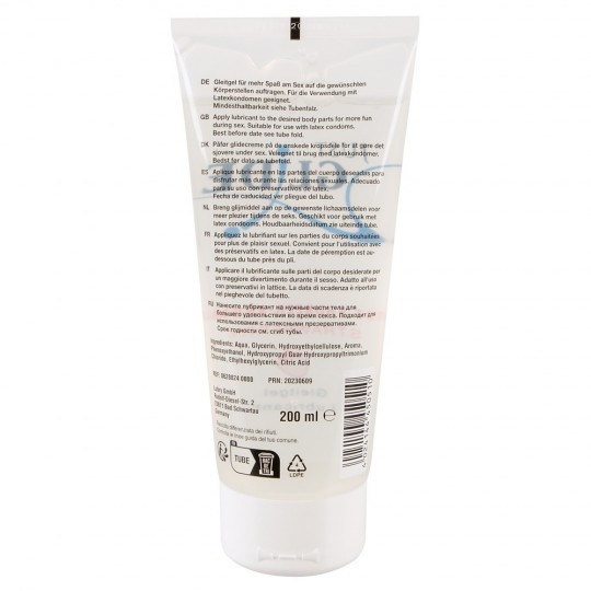 LUBRIFIANT À BASE D'EAU AROMATISÉ À LA FRAISE 200 ML JUST GLIDE