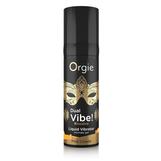 FLÜSSIGER VIBRATOR MIT GESCHMACK NACH PIÑA COLADA DUAL VIBE 15ML ORGIE