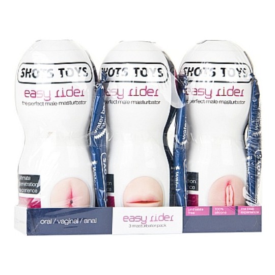 PACK DE 3 MASTURBADORES EASY RIDER