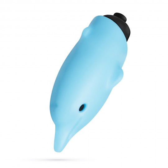 O-PET DAUPHIN AVEC VIBROMASSEUR BULLET À 10 VIBRATIONS BLEU