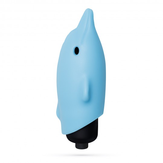 O-PET DAUPHIN AVEC VIBROMASSEUR BULLET À 10 VIBRATIONS BLEU