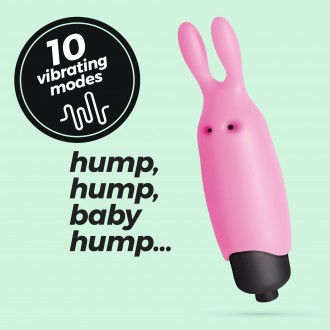O-PET LAPIN AVEC VIBROMASSEUR BULLET À 10 VIBRATIONS ROSE PASTEL CRUSHIOUS