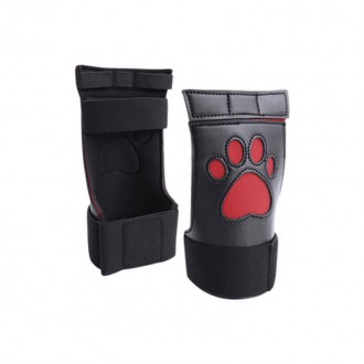 NEOPRENE PUPPY PAW GLOVES - RED