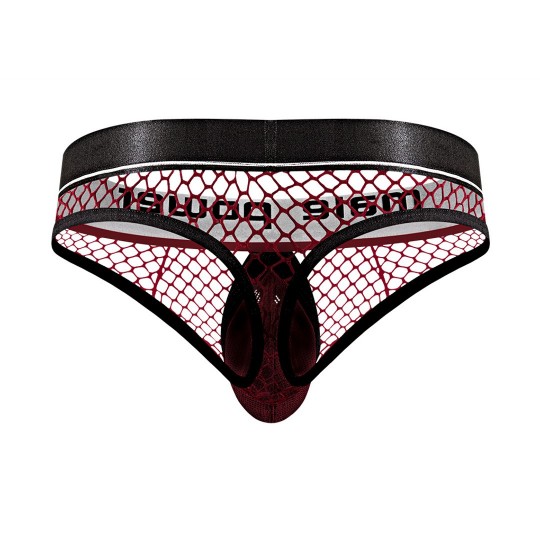 COCK RING THONG - L/XL - BURGUNDY