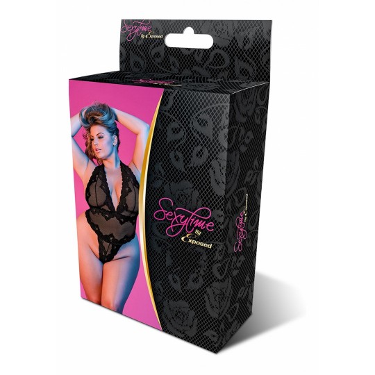 ТЕДДИ С ХАЛТЕРОМ ГЛУБОКОГО ПОКРОЯ ЧЕРНЫЙ