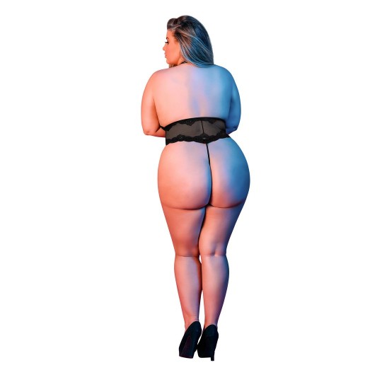 ТЕДДИ С ХАЛТЕРОМ ГЛУБОКОГО ПОКРОЯ ЧЕРНЫЙ