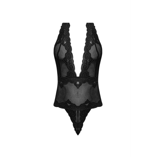 ТЕДДИ С ХАЛТЕРОМ ГЛУБОКОГО ПОКРОЯ ЧЕРНЫЙ