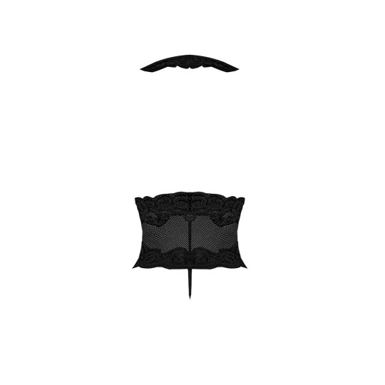 ТЕДДИ С ХАЛТЕРОМ ГЛУБОКОГО ПОКРОЯ ЧЕРНЫЙ