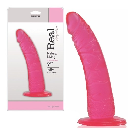 VERO RAPIMENTO TERRA SAPORE DILDO 7 &quot; ROSA