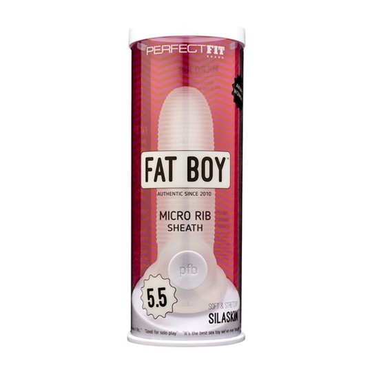 FAT BOY MICRO RIBBED SHEATH - DILDO - 6 / 14 CM