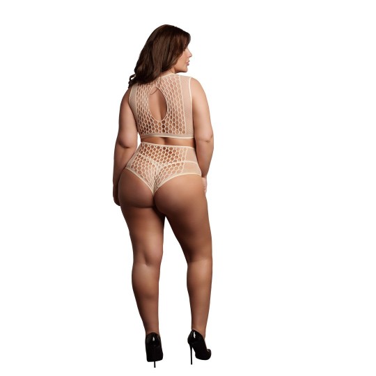 КОМПЛЕКТ БЮСТГАЛЬТЕРОВ DUO NET С ОТВЕРСТИЕМ ДЛЯ КЛЮЧА - РАЗМЕР QUEEN