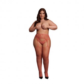 ЧУЛКИ В СЕТОЧКУ И КРУЖЕВНЫЕ ПОДВЯЗКИ - КОРОЛЕВСКИЙ РАЗМЕР