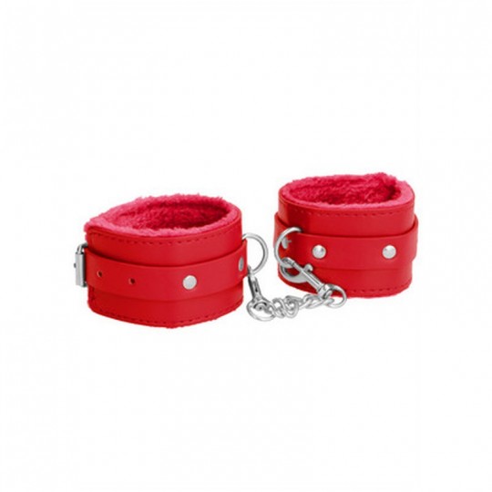 PLUSH LEATHER HANDCUFFS