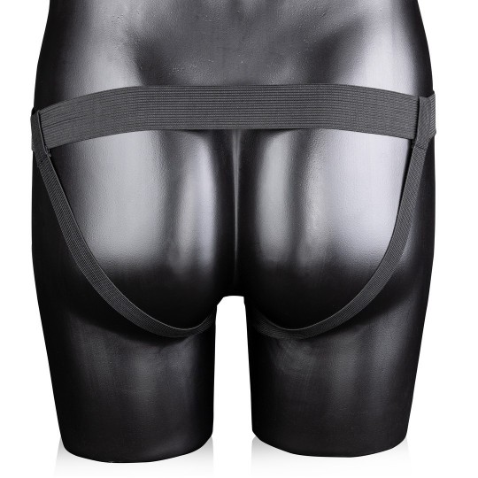 ТЕКСТУРИРОВАННЫЙ ИЗОГНУТЫЙ ПОЛЫЙ СТРАПОН - 8 / 20 СМ