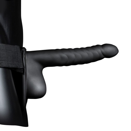 РЕБРИСТЫЙ ПОЛЫЙ СТРАПОН С ШАРИКАМИ - 8 / 21 СМ